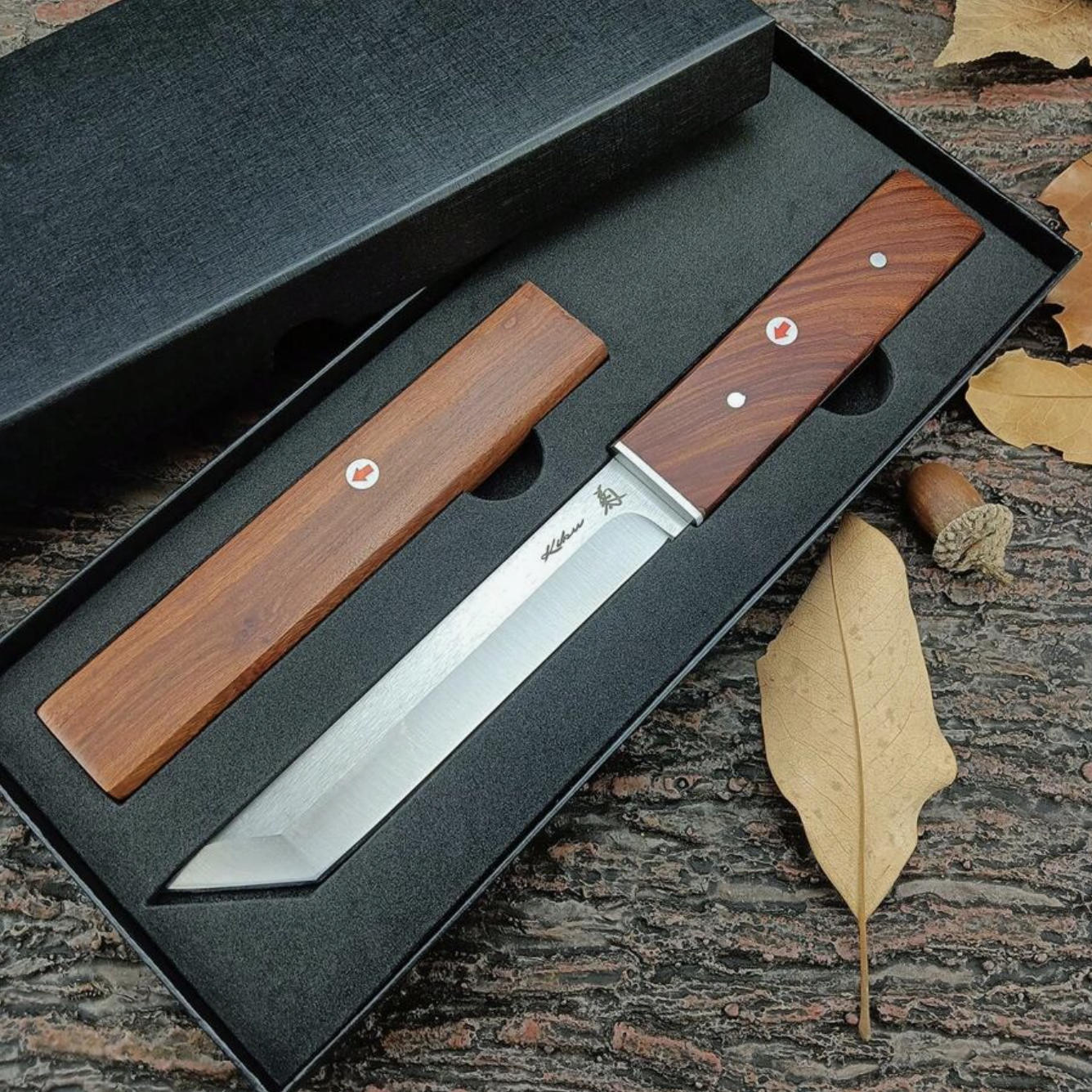 Oak Brown Traditional Samurai Chef Knife